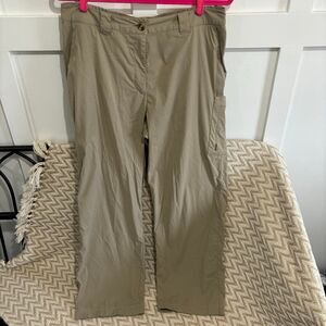 Exofficio Women’s Nylon Activewear Hiking Cargo Pants Tan Size 14